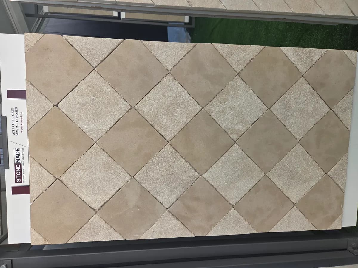 Atlas Beige Castle Honed — Atlas Beige with Castle Honed finish, Moroccan natural stone texture