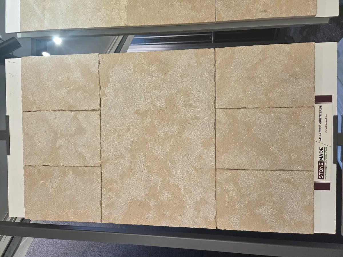Atlas Beige Rustic Dune — Atlas Beige with Rustic Dune finish, Moroccan natural stone texture