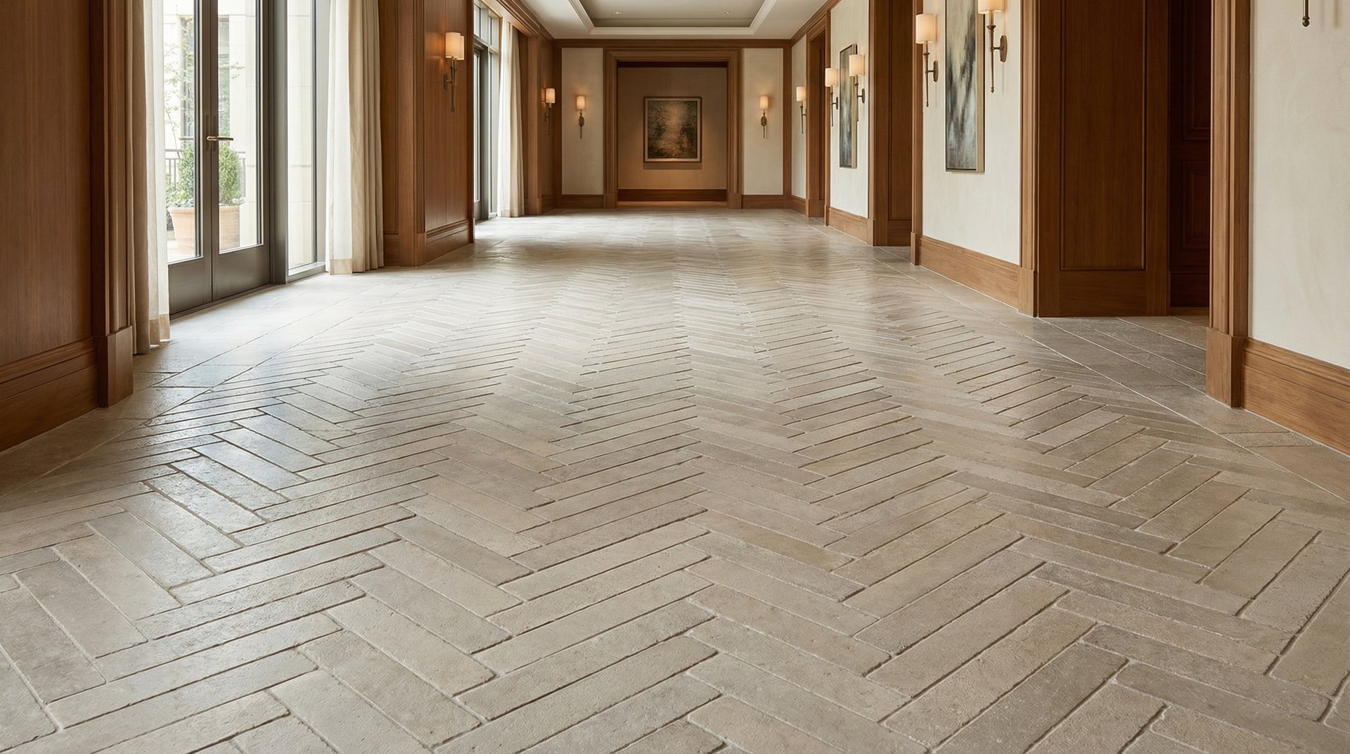 Atlas Gris Aged Herringbone — Atlas Gris with Aged Herringbone surface finish, image 1 of 3